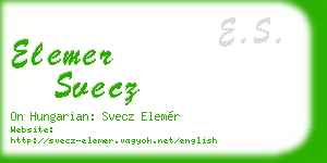 elemer svecz business card